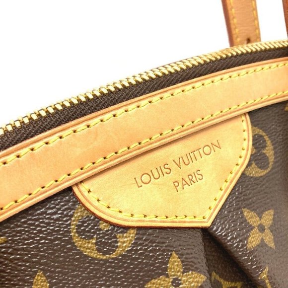 AUTHENTIC LOUIS VUITTON M40144 Monogram TivoliGM Semi-Shoulder Hand Bag Brown - Picture 4 of 6